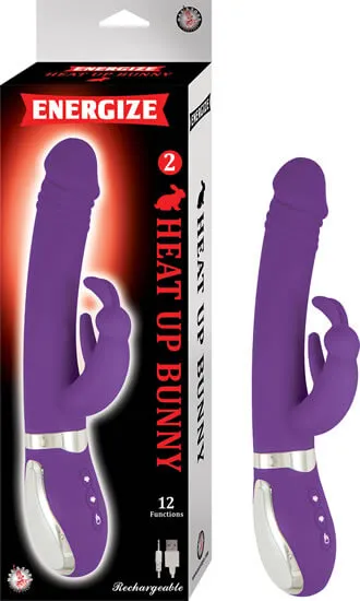 Vibrators Nasstoys Energize Heat Up Bunny 2 Purple Rabbit