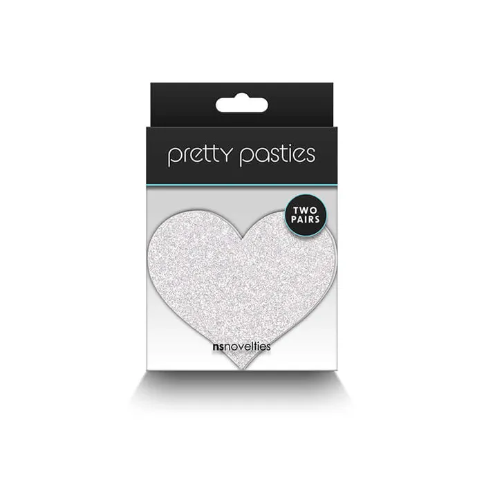 Vibrators NS Novelties Seduce with Elegance Pretty Pasties Hearts RedSilver 2 Pairs