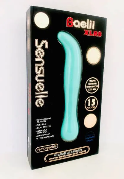 Vibrators Nu Sensuelle NU Sensuelle Baelii XLR8 15Function Flexible Rechargeable GSpot Vibrator with Turbo Boost Electric Blue Vibrators Nu Sensuelle NU Sensuelle Baelii XLR8 15Function Flexible Rechargeable GSpot Vibrator with Turbo Boost Electric Blue