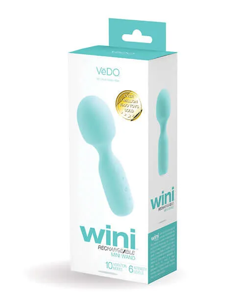 Vibrators Vedo Wini Rechargeable Mini Wand Turquoise Green Vedo