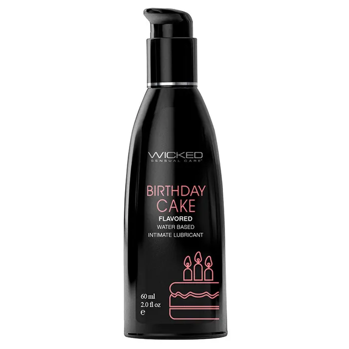 Vibrators Wicked Aqua Flavored LubeBirthday Cake 2oz WICKED SENSUAL