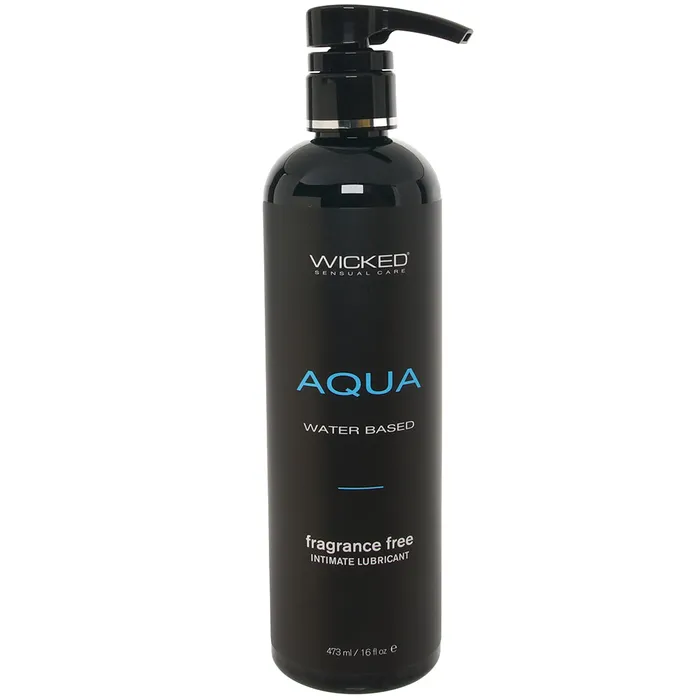 Vibrators Wicked Sensual Care Aqua Fragrance Free Water Based Lube 16oz473ml