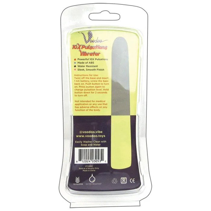 Voodoo 10X Pulsations VibratorSilver 5 VOODOO Vibrators