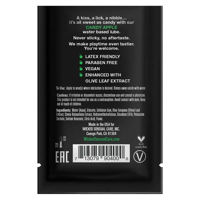 WICKED SENSUAL Dildos Wicked Aqua Candy Apple Foil 3ml