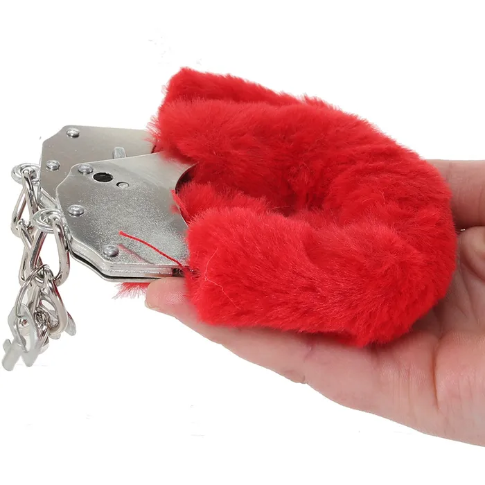 XGen Vibrators WhipSmart Classic Furry Cuffs in Red