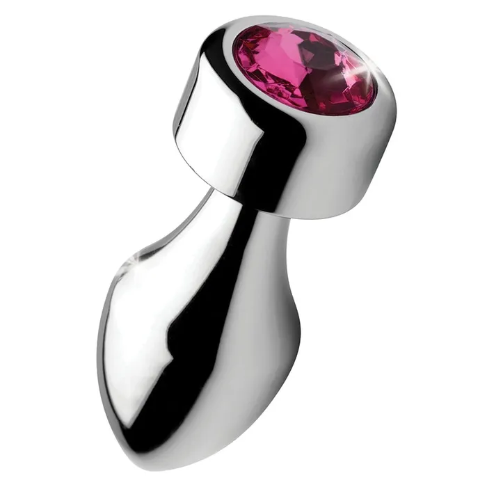 XR Brands Anal Booty Sparks Weighted Base Aluminum Plug Pink GemSmall