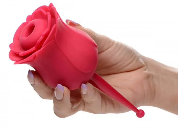 XR Brands Bloomgasm The Rose Buzz DualEnded AirStim Rose Unleash Your Sensuality Vibrators