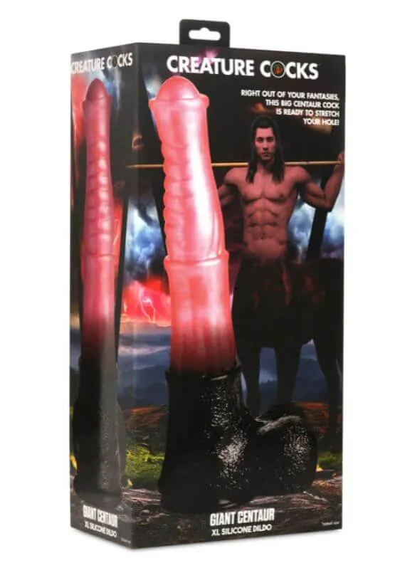 XR Brands Female Sex Toys CREATURE COCKS Giant Centaur XL Silicone Dildo Long Ribbed Fantasy Dildo