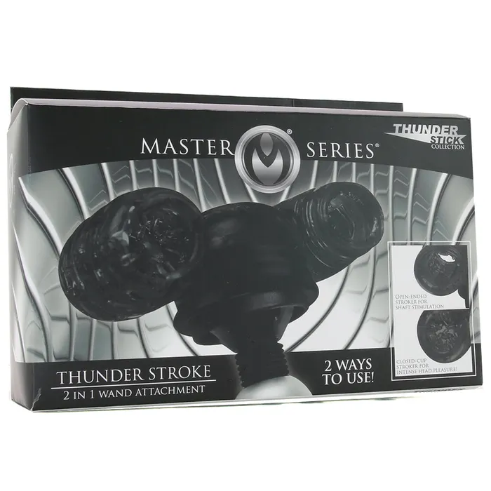 XR Brands Female Sex Toys Master Series Thunder Stroke 2 in 1 Wand Attachment XR Brands Female Sex Toys Master Series Thunder Stroke 2 in 1 Wand Attachment