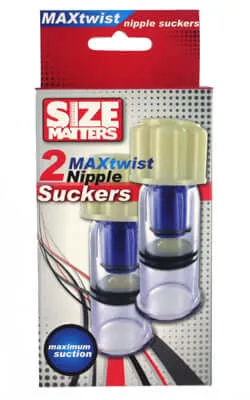 XR Brands Female Sex Toys Size Matter 2 Max Twist Nipple Suckers