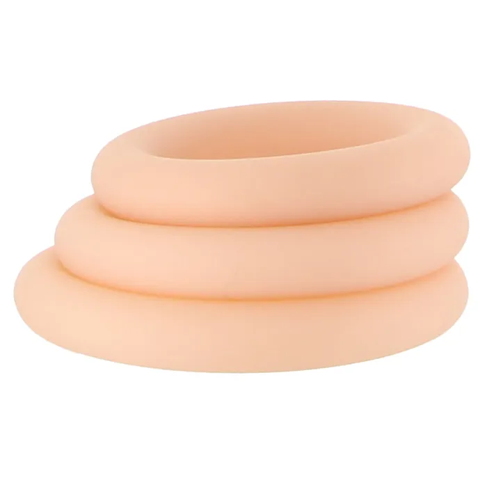 XR Brands Male Sex Toys Jock Discreet Silicone Cock Ring Set in Light