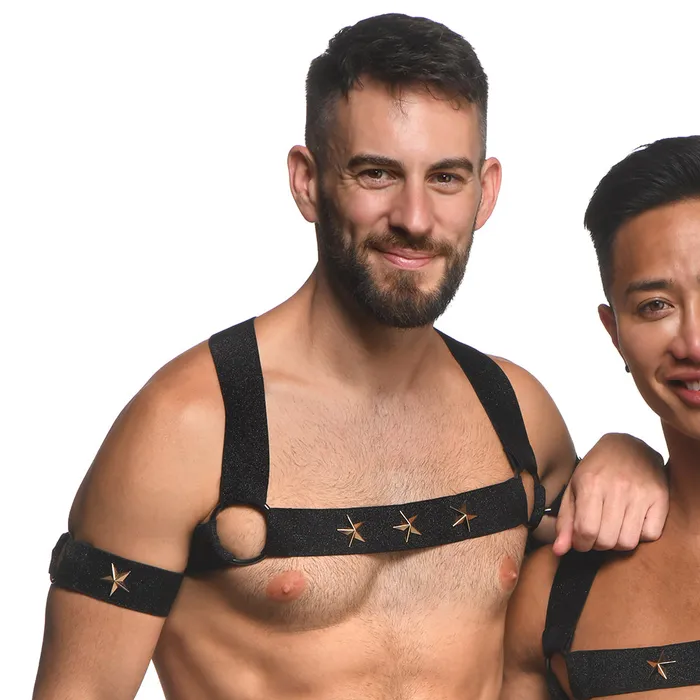 XR Brands Master Series Rave Harness Elastic Chest Harness M Female Sex Toys