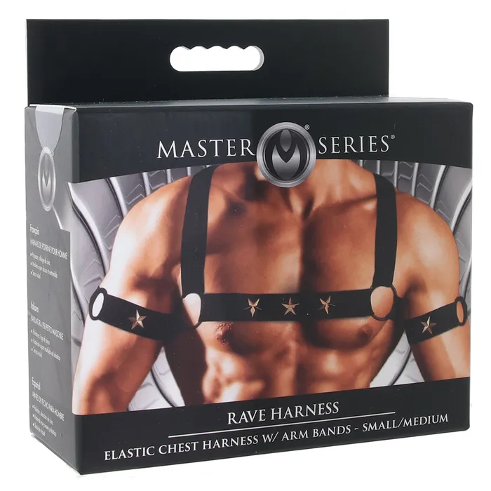 XR Brands Master Series Rave Harness Elastic Chest Harness M Female Sex Toys
