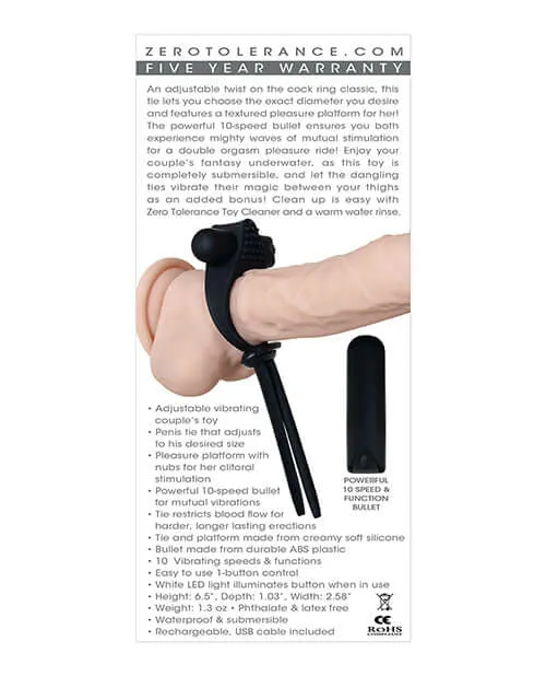 Zero Tolerance Toys Black Tie Affair Vibrating Cock Tie Evolved Novelties Anal