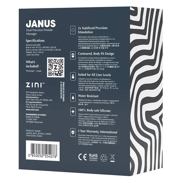 ZINI Zini Janus AntishockBlack Large Anal