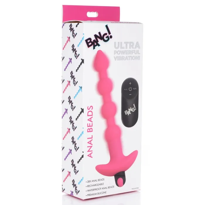 Xr Brands Bang Male Sex Toys Bang Vibrating Silicone Anal Beads and Remote Control Pink Xr Brands Bang Male Sex Toys Bang Vibrating Silicone Anal Beads and Remote Control Pink